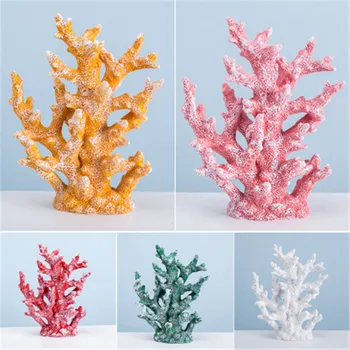 

MEDITERRANEAN STYLE SIMULATION RESIN CORAL MODEL HOME FISH TANK DECOR COLORFUL MARINE CRAFT CHILDREN BIRTHDAY GIFT X5377