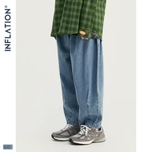 Модные мужские мешковатые джинсы синего цвета, свободные мужские мешковатые джинсы, Мужская Уличная одежда, s, мешковатые джинсы 93384W
