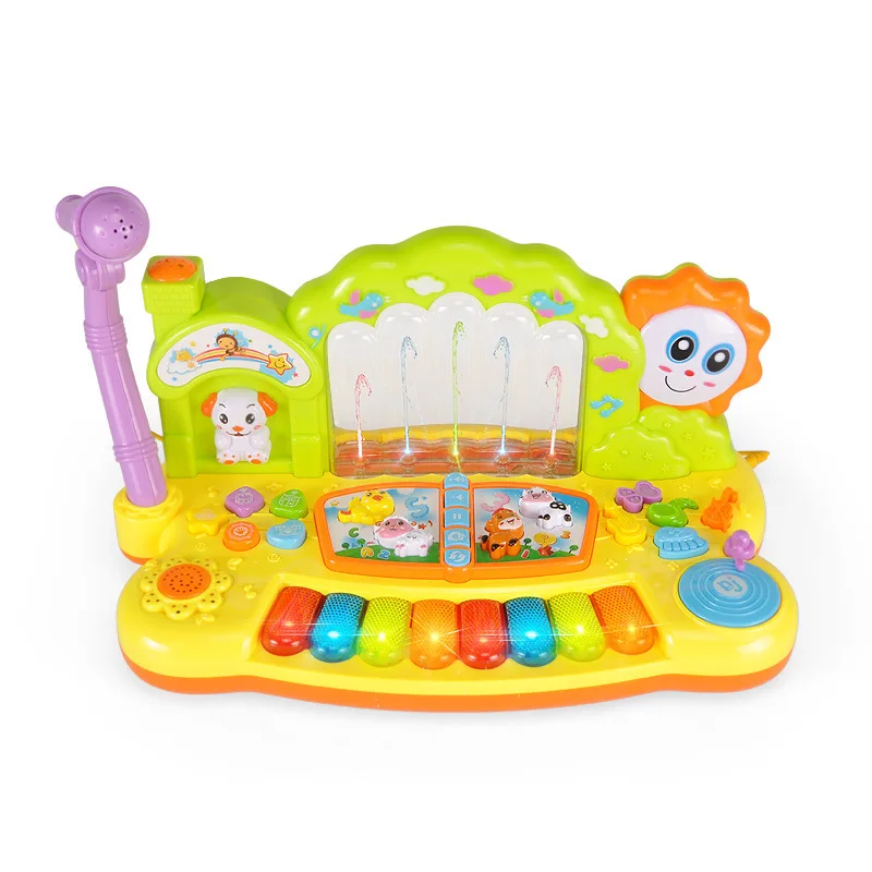 

Multi-functional Children Fountain Electronic Keyboard Baby Music Water Spouting Piano Early Childhood Musical Instrument Toys w