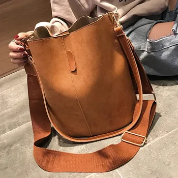

2020 Matte PU Shoulder Bag Bucket Bag