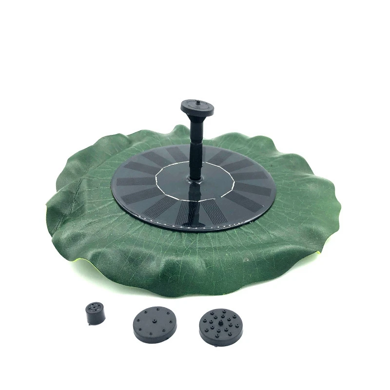 

Lotus Leaf Shape Water Pump Solar Fountain Power Pump Panel Outdoor Small Mini Fountain Kit for Pond Pool Fish Tank Garden Decor
