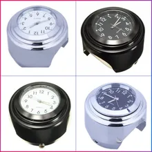 Универсальные водонепроницаемые хромированные часы для мотоцикла, велосипеда, крепления на руль, кварцевые часы, алюминиевые светящиеся часы, аксессуары для мотоцикла