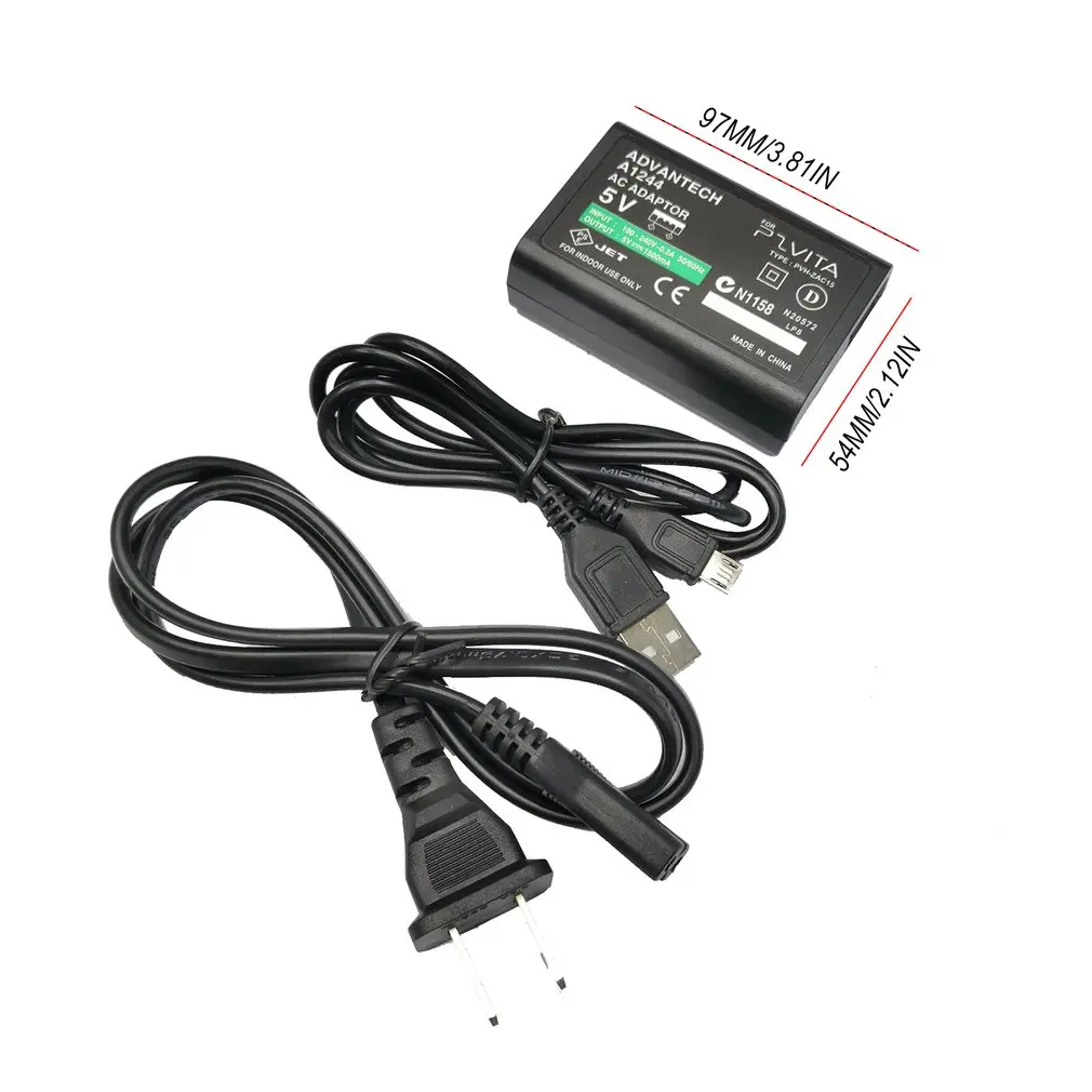 ЕС/США домашнее зарядное устройство с вилкой блок питания 5 в адаптер переменного тока с usb-разъемом зарядный кабель шнур для sony playstation psv ita Slim PS Vita psv 2000