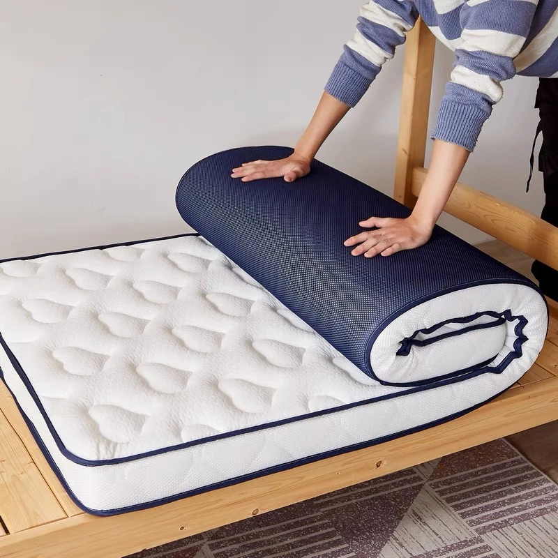 

5D Thai latex filling Mattress Floor mat Foldable Slow rebound Tatami Cover Bedspreads 4/7cm thickness King Twin Queen Size