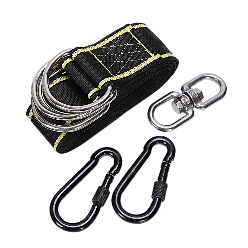 

Outdoor Adjustable High-Strength Swing Belt Hanging Kit Holds For Camping Hammock Attachment Seat Hinged Seat With 2 Carabiner