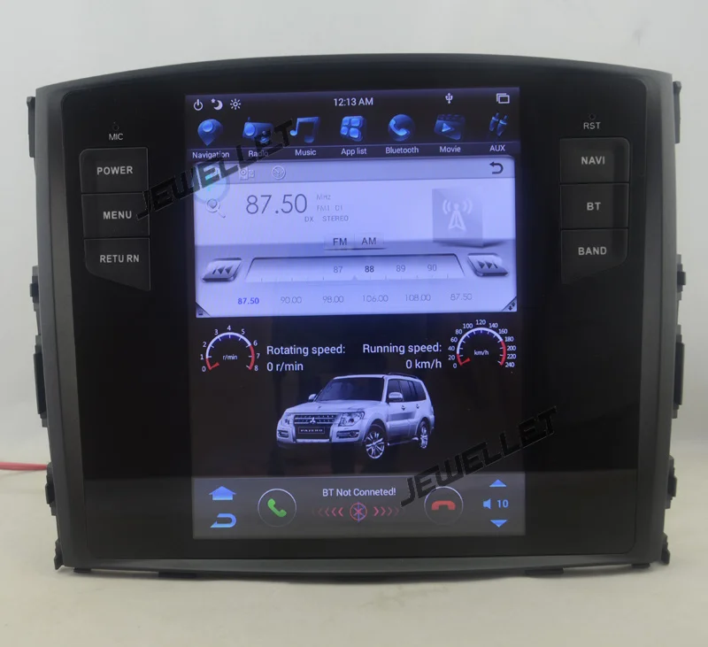 10," tesla стиль вертикальный экран android 4,4 четырехъядерный 32G Автомобильный gps Радио навигатор для Mitsubishi Pajero 2007