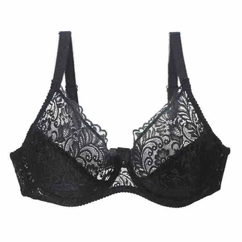 

2019 Plus Size 90 95 100 Lace Bras for Women Bralette Underwear Sexy Lingerie Push Up Brassiere Girl Minimizer Plunge Bras