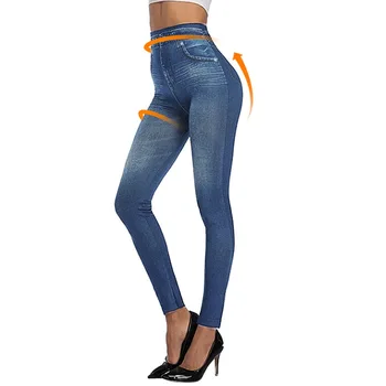 

SFIT 2020 Sports Pants Seamless Leggings Jeans Women High Waist Skinny Push Up Pencil Pants Plus Size Stretchy Slim Rivet Pants