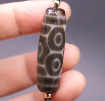 

AA++ Unique Pattern Energy Tibetan Old oily Agate 6 dragon eye dZi Bead Amulet LKbrother Sauces Top Quality Garrantee