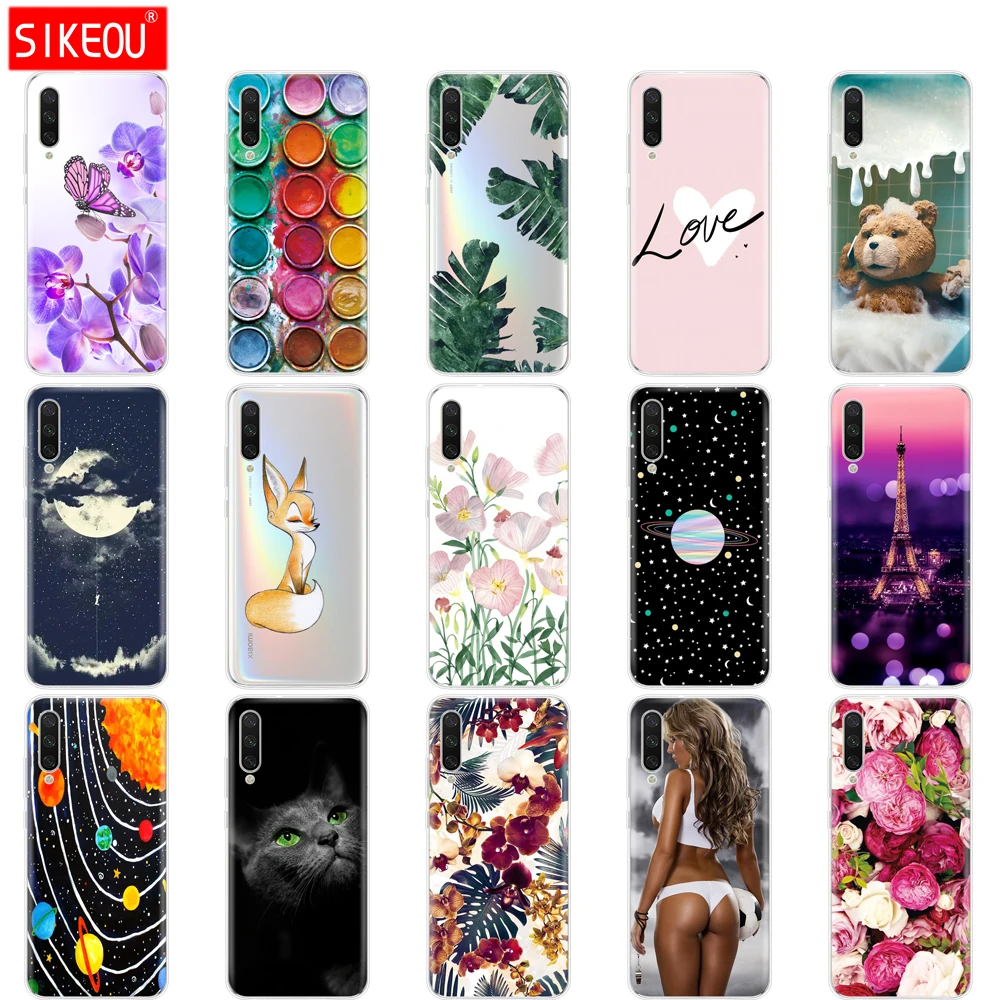Силиконовый чехол для Xiaomi MI A3 с полной защитой мягкая задняя крышка из ТПУ чехлы