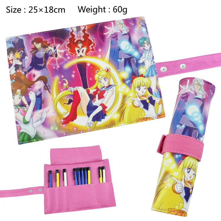 

Anime Sailor Moon Cosplay Pen Bags Zipper School Pencil Case Box Cosmetic Makeup Bag Storage Bag Gift