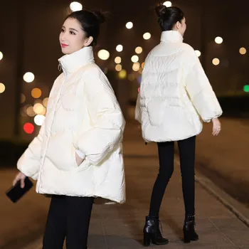

Fashion wild loose white duck down Korean short down jacket coat women tide 2019 winter new simple casual comfort temperament