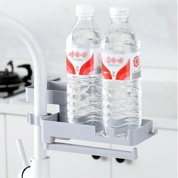 

Kitchen Creative Faucet Drain Rack Sponge Rag Drain Sink Free Punch Storage Finishing Rack Storage Stand Dish Hanging Holder