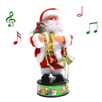 

1 PCS Christmas Decorations Electric Santa Claus Fun Musical Christmas Doll For Toy Gift Navidad Natal New Year 2021 Home Decor