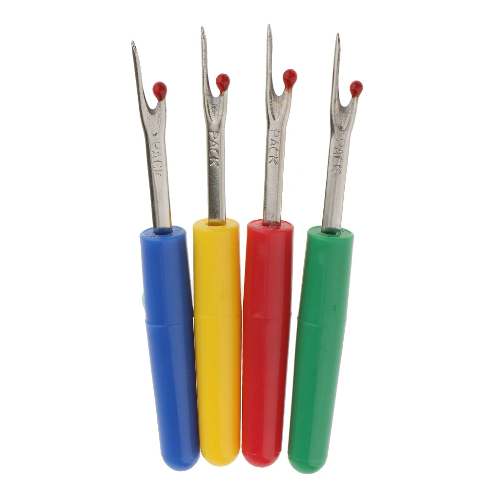 4pcs Steel Seam Ripper Sewing Notions Tool Accessories Cross Stitch Thread Cutter Unpicker Button Hole Cutter Stitch Unpicker 