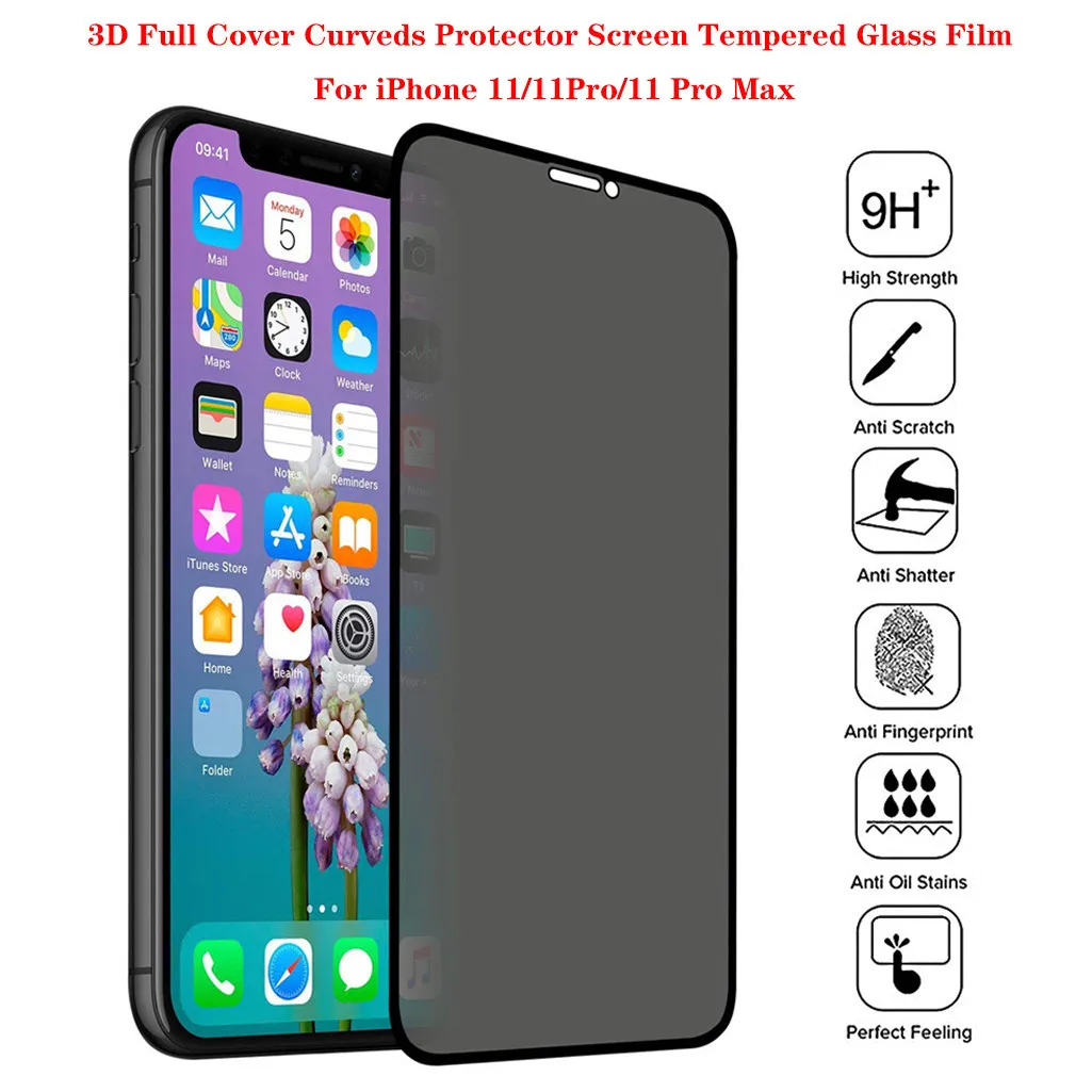  4/5 stücke Privatsphäre Anti-Sehen Gehärtetem glas Screen Protector Für apple iPhone 11 11 Pro 11 P
