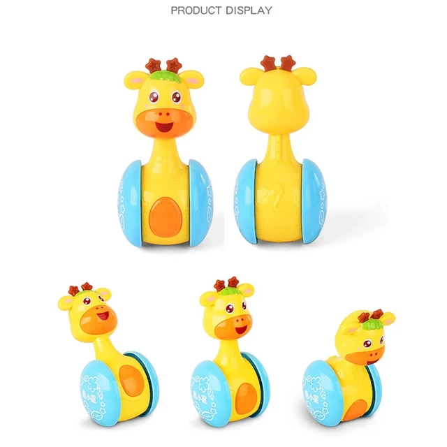 baby rattles toys newborn Infant Tumbler Doll Baby Toys Sweet Music Roly-poly Learning Education Toys Gifts Baby Bell Toys 4