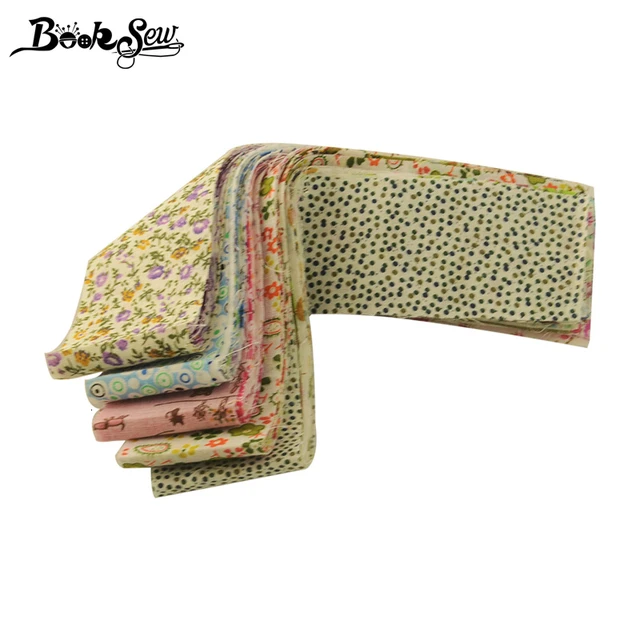 Booksew 5X50Cm Zselés Tekercs Csíkok Pamutszövet Nyomtatott Virágok 6-9 Db/Tétel Telas Diy Patchwork Kendő Foltok Varróanyag - Image 3