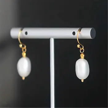 

10-11mm Natural Baroque Pearl Earrings Irregular Valentine's day gift Women Jewelry Wedding Fashion Accessories