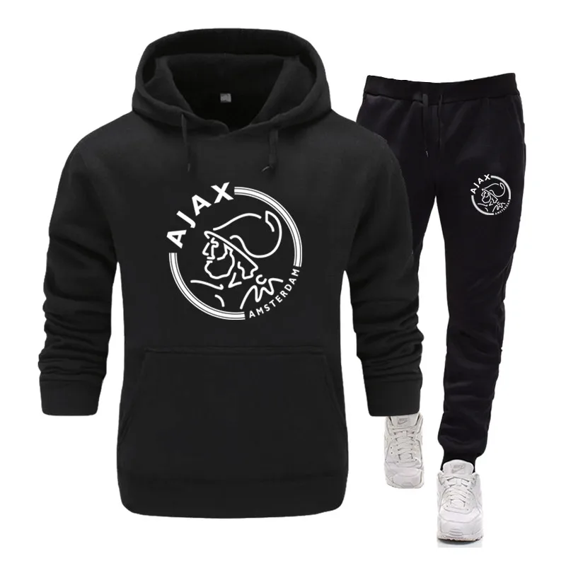 

Brand Tracksuit Fashion Mens Sets Hoodies Pants AJAX Hoody Sweatshirt Pant 2020 Autumn Winter Casual 2 Pieces Sweatpants Hoodie