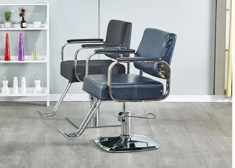 Barber shop chair, hair salon special hairdressing chair can be tilted up and down