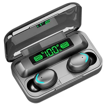 

F9-5C Wireless Bluetooth Earphone IPX7 Waterproof Headphone LED Earbud Gaming Noise Cancelling with 2000mAh Power Sport Headset