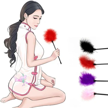 Samox Feather Tickled Whip Bondage Erotic Punish Fetish Riding Crop Pony Leather Spanking Paddle Play BDSM Sex Toys Adult Game 3