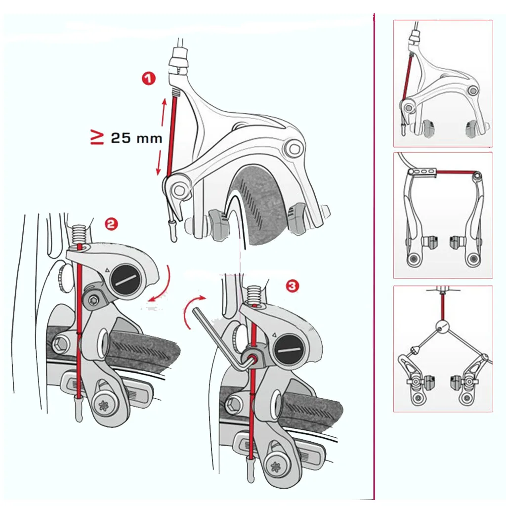 2Pcs High Brightness Bicycle Bike Brake Light Mini Warning Light for V Brakes Automatic Control