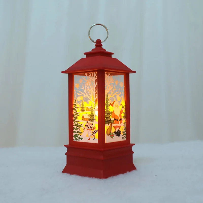 red-Santa Claus-L Светодиодный фонарь, чайный светильник, фонарь, рождественские украшения для дома, Санта-олень, светильник со снеговиком, Navidad, украшение на год, FY0104 - Color: red-Santa Claus-L