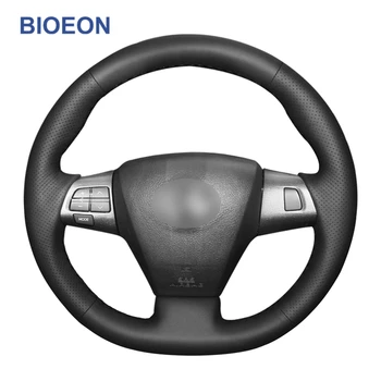 

Black PU Artificial Leather Hand Stitch Car Steering Wheel Covers for Toyota Corolla RAV4 Auris Wish Vanguard Voxy 2010-2013