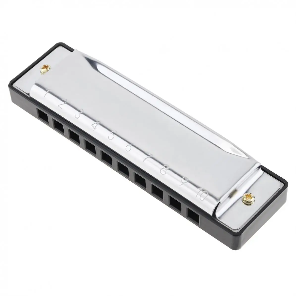 10 Holes Blues Harmonica Musical Instrument Stainless Steel Mouth Organ for Children