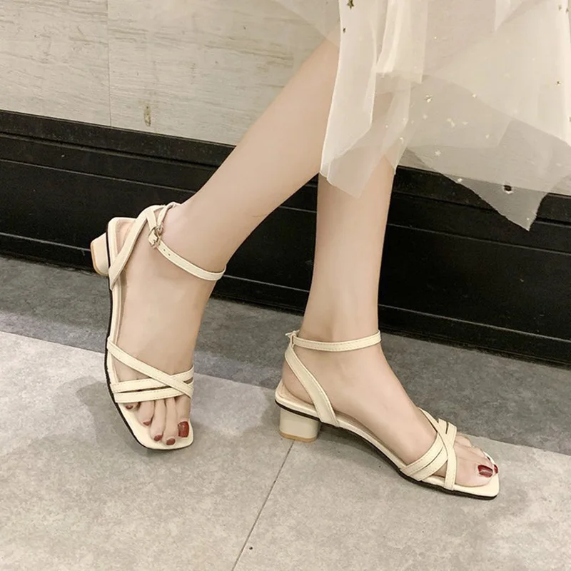 Sandalias de verano de TEMOFON, tacos cuadrados para mujer, zapatos verdes  y rojos con punta abierta, sandalias de tacón para mujer, zapatos de  fiesta, sandalias para mujer HVT1165|Sandalias de mujer| - AliExpress