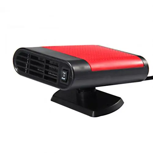 24V Black Red Автомобиль с подогревом 12/24V 360 градусов Поворот Портативный автомобиля Миниатюрный вентиляторный отопитель с лобовым стеклом - Цвет: 24V Black Red