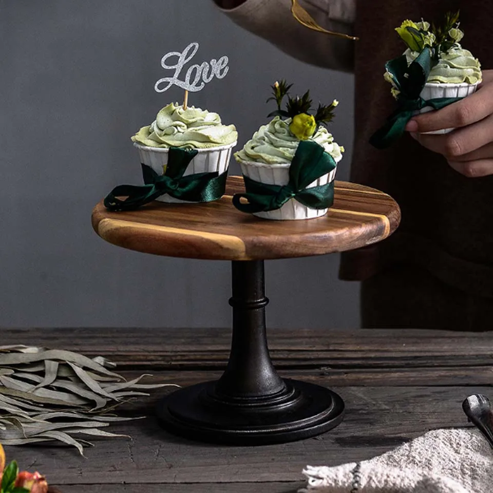 BORREY Wooden Tall Cake Tray  Fruit Cake Plate Home Party Dessert Storage Rack Cake Stand Cake Tool Birthday Wedding Decoration