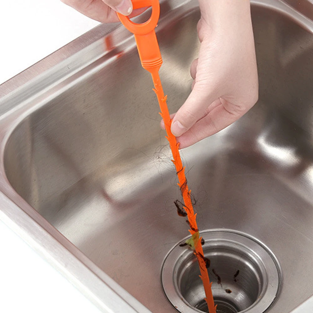 Kitchen Sink Cleaning Pipe Hook Cleaner Sticks Clog Remover Sewer Dredging Spring Pipe Hair Dredging Tool Bathroom Tool 1