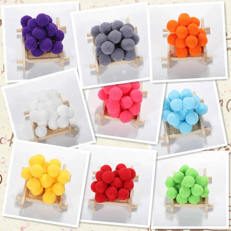 wholesale Pompoms Fluffy Plush Crafts Pom Poms Ball Fur Home Decor Sewing Supplies arts and crafts supplies diy | Дом и сад