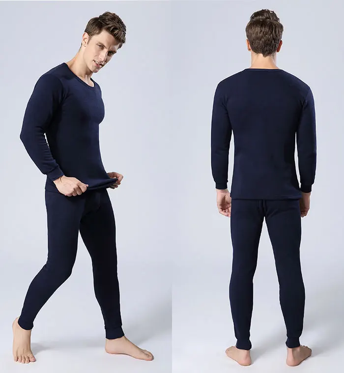 Thermal Underwear Sets For Men Winter Thermo Underwear Long Johns Winter Clothes Men Thick Thermal Clothing Solid Drop Shipping