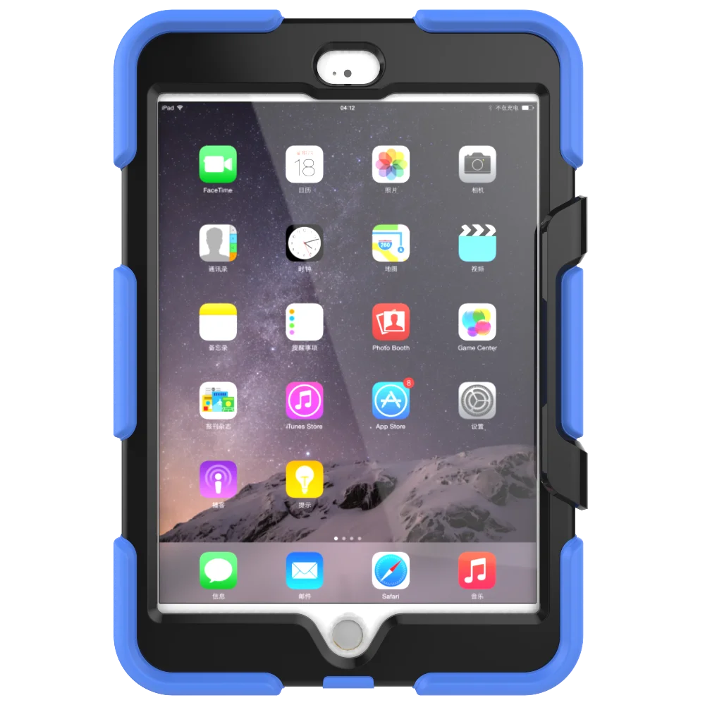 Для Ipad Mini 4 A1538 A1550 чехол трехслойный ударопрочный сверхмощный Силиконовый ТПУ чехол со встроенной защитной крышкой для экрана