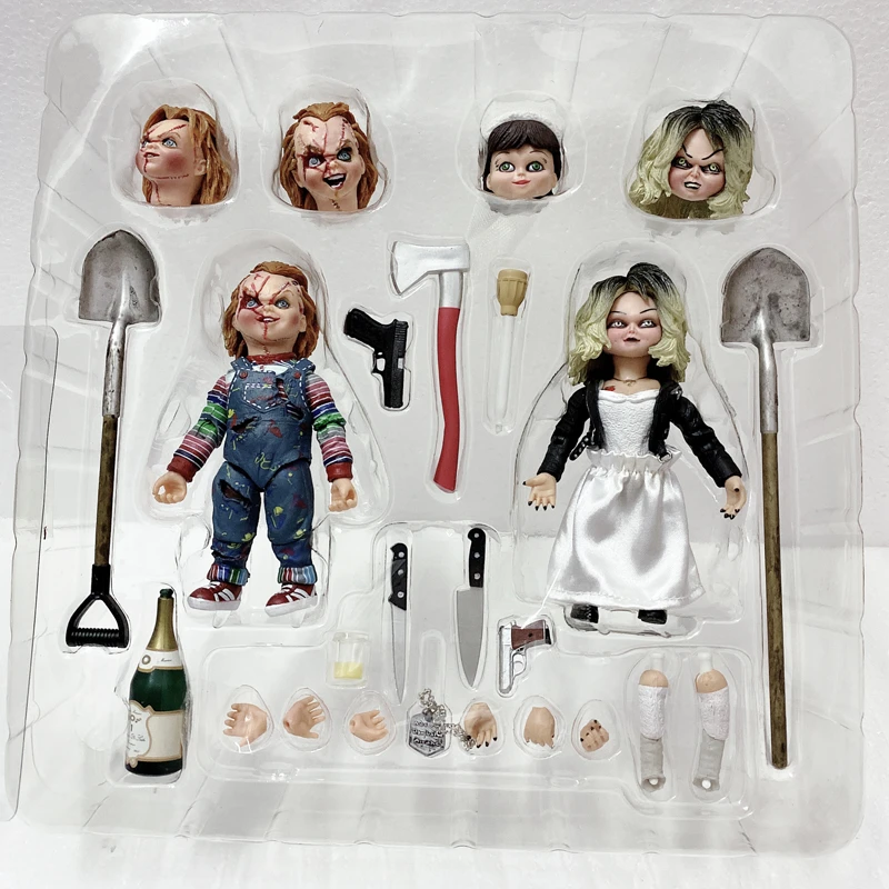 Neca Chucky Tiffany Action Figure Bride Of Chucky Ultimate Toy Doll Gift For Kids Action Figures Aliexpress