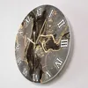 Luxury Abstract Fluid Art Painting Modern Design Wall Clock Black Gold Marble Printed Clock Silent Movement Watch For Bedroom 3