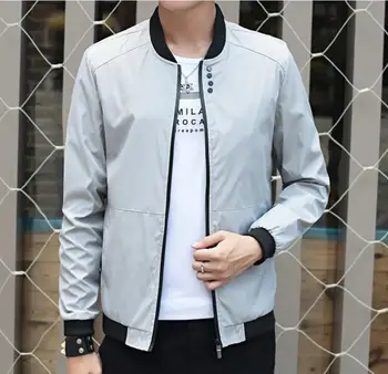 

Hot 2020 New Casual Men's Jacket Free Ironing Jacket Long Sleeve Fashion Stand Collar Sweatshirt Jacket