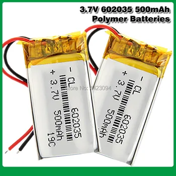 

602035 500mah 3.7V lithium-ion polymer battery for mio navigation recorder recording video wireless tetra P300 playme recorder