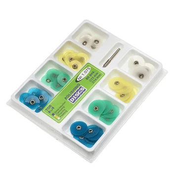 

80pcs/Set 12mm 14mm Dental Finishing and Polishing Discs Metal Bush Composite Finishing Contouring Kit Set Dental Tool