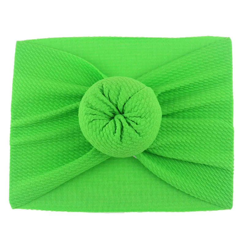 19 green Украшение для детей, повязка на голову, повязка для малышей для маленьких девочек повязка на голову в форме пончика с короной и диадема на голову Bebe Opaska Dla Dziewczynki Elastique Cheveux Fille Детские бантики, аксессуары для волос - Цвет: 19 green
