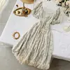 Summer Fairy Dress Women French Style Vintage Retro Chiffon Dress Puff Sleeve Casual Elegant Floral Print Dress Women 2022 New ► Photo 1/6