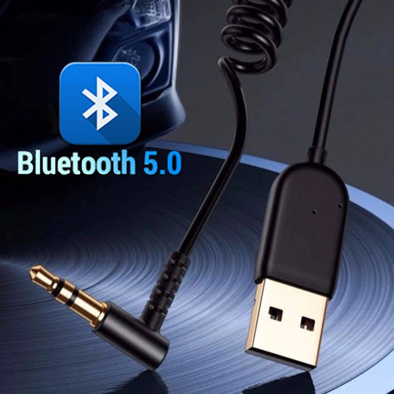 

Bluetooth Transmitter Wireless Bluetooth Receiver 5.0 Car AUX 3.5mm Bluetooth Adapter Audio Cable For Speaker Headphones Car Kit