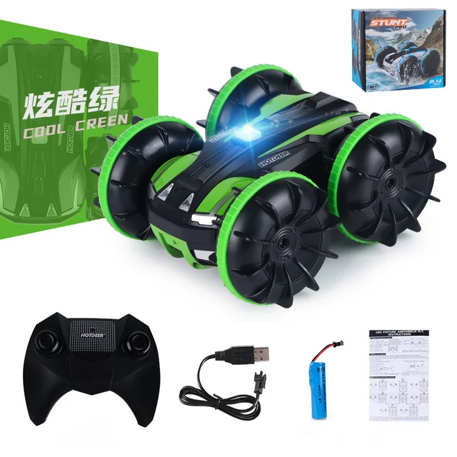 360 Rotate Rc Cars 2.4G Remote Control Stunt Car 2 Sides Waterproof Cars Driving On Water And Land Amphibious Electric RC Toys