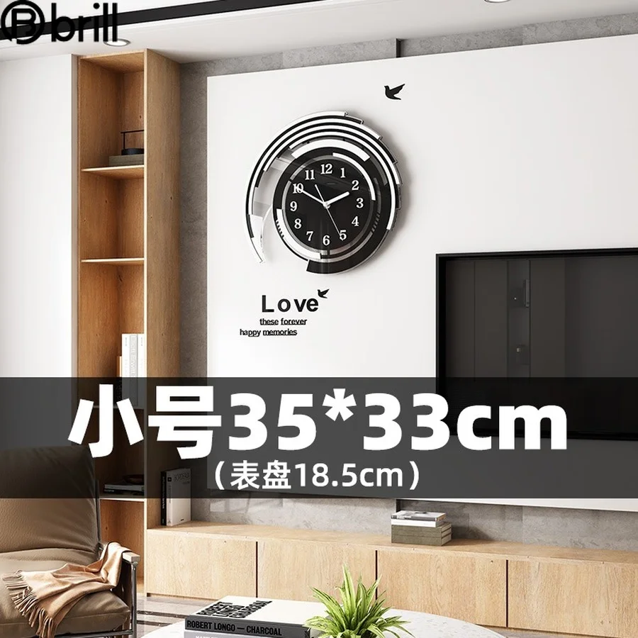 

Pendulum Clock Vintage Creative and Watch Living Room Home Fashion Personality Art Nordic Silent Clock Hanging on The Wall Gift