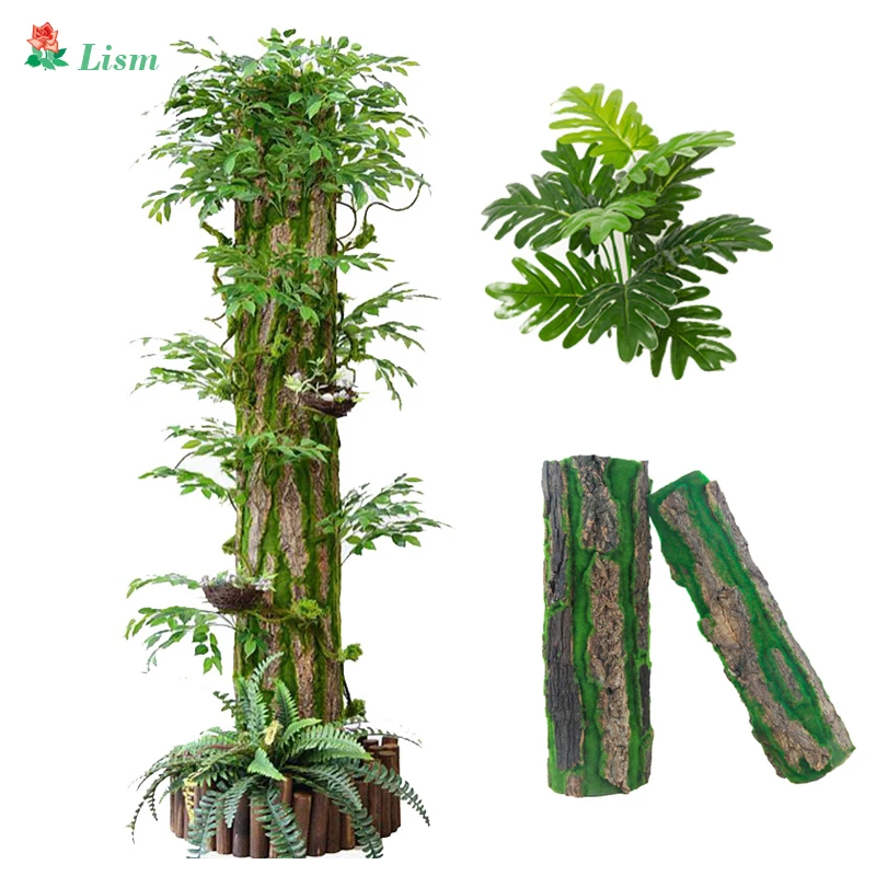 

Simulation Bark Pipe Decoration Water Pipe Column Shelter Wall Indoor Balcony Decoration Natural Plant Fake Tree Artificial Tree