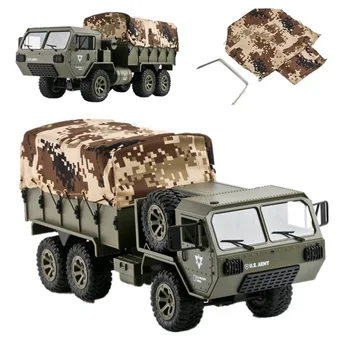 

MODIKER 2.4G M977 RC US Military Trucks 6WD Simulation Truck Model Car with Canvas Accessories - Olive Drab